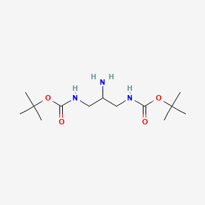 molecular formula C13H27N3O4 B2407160 叔丁基氮-[2-氨基-3-{[(叔丁氧基)羰基]氨基}丙基]氨基甲酸酯 CAS No. 149876-86-8