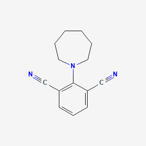 molecular formula C14H15N3 B2407174 2-(1-Azepanyl)isophthalonitrile CAS No. 882748-18-7