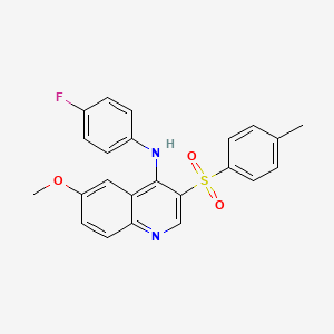 N-(4-fluorophenyl)-6-methoxy-3-tosylquinolin-4-amine