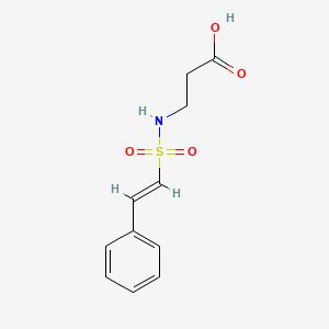 molecular formula C11H13NO4S B2407186 3-(2-Phenylethenesulfonamido)propanoic acid CAS No. 297138-62-6
