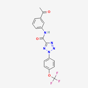 molecular formula C17H12F3N5O3 B2407192 N-(3-乙酰苯基)-2-(4-(三氟甲氧基)苯基)-2H-四唑-5-甲酰胺 CAS No. 1396676-64-4