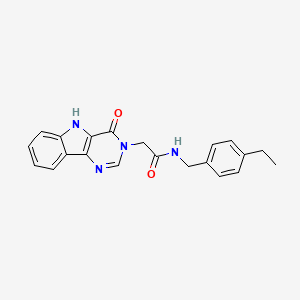 molecular formula C21H20N4O2 B2407194 N-(4-ethylbenzyl)-2-(4-oxo-4,5-dihydro-3H-pyrimido[5,4-b]indol-3-yl)acetamide CAS No. 1189912-06-8