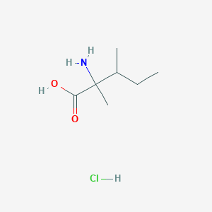 molecular formula C7H16ClNO2 B2407204 2-Amino-2,3-dimethylpentanoic acid;hydrochloride CAS No. 2253630-66-7