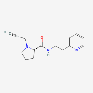 (2S)-1-(prop-2-yn-1-yl)-N-[2-(pyridin-2-yl)ethyl]pyrrolidine-2-carboxamide