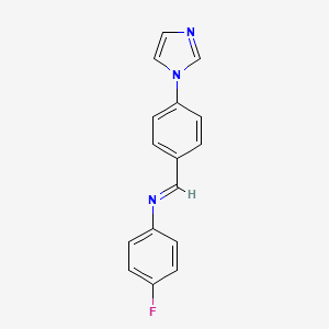 N-(4-fluorophenyl)-1-(4-imidazol-1-ylphenyl)methanimine