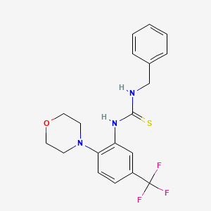 molecular formula C19H20F3N3OS B2407216 1-(Benzyl)-3-(2-morpholin-4-YL-5-(trifluoromethyl)phenyl)thiourea CAS No. 1022390-94-8