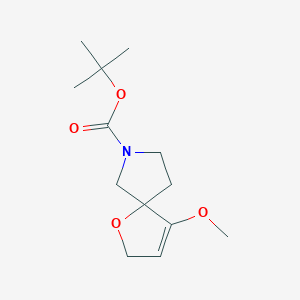 molecular formula C13H21NO4 B2407221 tert-Butyl 4-methoxy-1-oxa-7-azaspiro[4.4]non-3-ene-7-carboxylate CAS No. 2177264-54-7