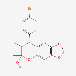 8-(4-bromophenyl)-6,7-dimethyl-7,8-dihydro-6H-[1,3]dioxolo[4,5-g]chromen-6-ol