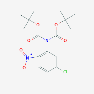 molecular formula C17H23ClN2O6 B2407227 N,N-Bis(boc)-5-chloro-4-methyl-2-nitroaniline CAS No. 1820640-19-4