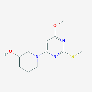 molecular formula C11H17N3O2S B2407231 1-(6-Methoxy-2-(methylthio)pyrimidin-4-yl)piperidin-3-ol CAS No. 1353958-15-2