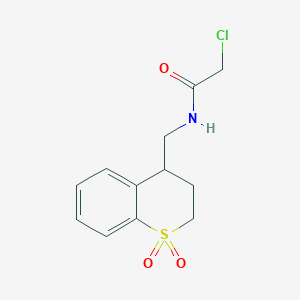 2-Chloro-N-[(1,1-dioxo-3,4-dihydro-2H-thiochromen-4-yl)methyl]acetamide