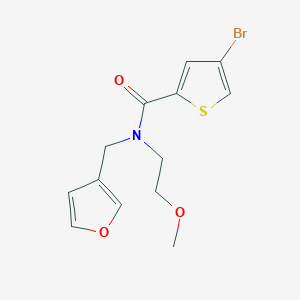 molecular formula C13H14BrNO3S B2407237 4-溴-N-(呋喃-3-基甲基)-N-(2-甲氧基乙基)噻吩-2-甲酰胺 CAS No. 2034573-08-3