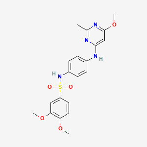 3,4-dimethoxy-N-(4-((6-methoxy-2-methylpyrimidin-4-yl)amino)phenyl)benzenesulfonamide