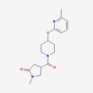 1-Methyl-4-(4-((6-methylpyridin-2-yl)oxy)piperidine-1-carbonyl)pyrrolidin-2-one