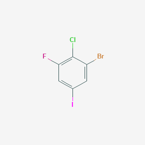 molecular formula C6H2BrClFI B2407271 1-溴-2-氯-3-氟-5-碘苯 CAS No. 2247849-81-4