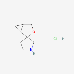 molecular formula C8H14ClNO B2407272 Spiro[3-oxabicyclo[3.1.0]hexane-2,3'-pyrrolidine];hydrochloride CAS No. 2305251-85-6