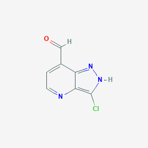 3-chloro-1H-pyrazolo[4,3-b]pyridine-7-carbaldehyde