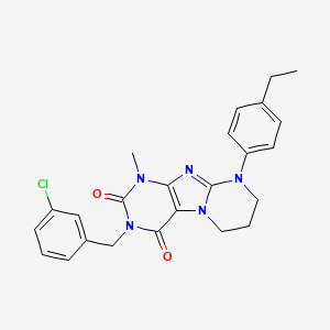 3-[(3-chlorophenyl)methyl]-9-(4-ethylphenyl)-1-methyl-7,8-dihydro-6H-purino[7,8-a]pyrimidine-2,4-dione