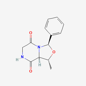 molecular formula C13H14N2O3 B2407289 (1R,3R,8AS)-1-methyl-3-phenyltetrahydro-3H-oxazolo[3,4-a]pyrazine-5,8-dione CAS No. 249611-05-0