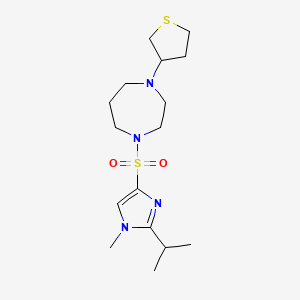 1-((2-isopropyl-1-methyl-1H-imidazol-4-yl)sulfonyl)-4-(tetrahydrothiophen-3-yl)-1,4-diazepane