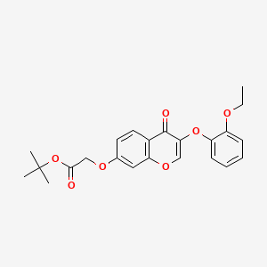 molecular formula C23H24O7 B2407308 叔丁基{[3-(2-乙氧基苯氧基)-4-氧代-4H-色满-7-基]氧基}乙酸酯 CAS No. 637750-56-2