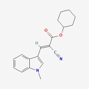 (E)-cyclohexyl 2-cyano-3-(1-methyl-1H-indol-3-yl)acrylate