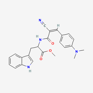 Methyl 2-[[(Z)-2-cyano-3-[4-(dimethylamino)phenyl]prop-2-enoyl]amino]-3-(1H-indol-3-yl)propanoate