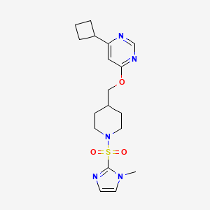 4-cyclobutyl-6-((1-((1-methyl-1H-imidazol-2-yl)sulfonyl)piperidin-4-yl)methoxy)pyrimidine