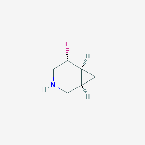 molecular formula C6H10FN B2407340 (1R,5R,6S)-5-fluoro-3-azabicyclo[4.1.0]heptane CAS No. 1445950-82-2