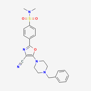 4-[5-(4-benzylpiperazin-1-yl)-4-cyano-1,3-oxazol-2-yl]-N,N-dimethylbenzenesulfonamide