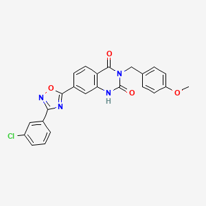 7-(3-(3-chlorophenyl)-1,2,4-oxadiazol-5-yl)-3-(4-methoxybenzyl)quinazoline-2,4(1H,3H)-dione