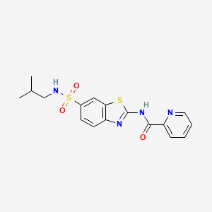 N-(6-(N-isobutylsulfamoyl)benzo[d]thiazol-2-yl)picolinamide