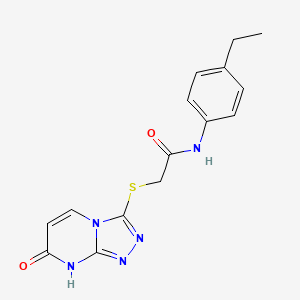 N-(4-ethylphenyl)-2-((7-oxo-7,8-dihydro-[1,2,4]triazolo[4,3-a]pyrimidin-3-yl)thio)acetamide