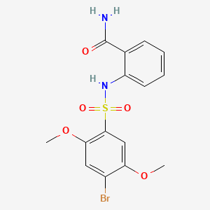 2-(4-Bromo-2,5-dimethoxybenzenesulfonamido)benzamide