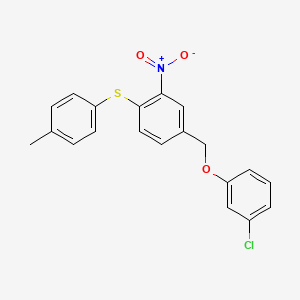 3-Chlorophenyl 4-[(4-methylphenyl)sulfanyl]-3-nitrobenzyl ether