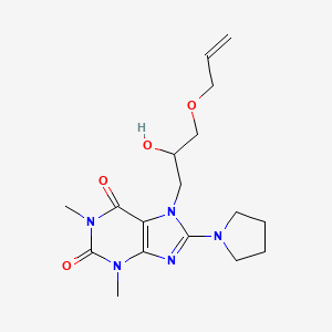 7-(2-Hydroxy-3-prop-2-enoxypropyl)-1,3-dimethyl-8-pyrrolidin-1-ylpurine-2,6-dione