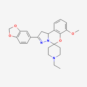 2-(Benzo[d][1,3]dioxol-5-yl)-1'-ethyl-7-methoxy-1,10b-dihydrospiro[benzo[e]pyrazolo[1,5-c][1,3]oxazine-5,4'-piperidine]