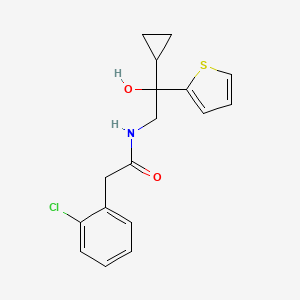 2-(2-chlorophenyl)-N-(2-cyclopropyl-2-hydroxy-2-(thiophen-2-yl)ethyl)acetamide
