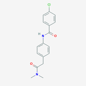 molecular formula C17H17ClN2O2 B240737 4-chloro-N-{4-[2-(dimethylamino)-2-oxoethyl]phenyl}benzamide 