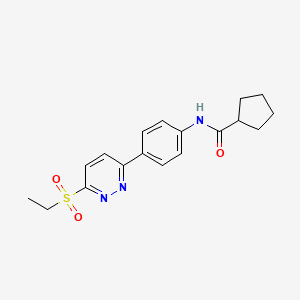 N-(4-(6-(ethylsulfonyl)pyridazin-3-yl)phenyl)cyclopentanecarboxamide