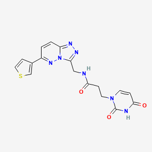 3-(2,4-dioxo-3,4-dihydropyrimidin-1(2H)-yl)-N-((6-(thiophen-3-yl)-[1,2,4]triazolo[4,3-b]pyridazin-3-yl)methyl)propanamide