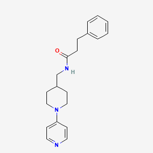 molecular formula C20H25N3O B2407383 3-phenyl-N-((1-(pyridin-4-yl)piperidin-4-yl)methyl)propanamide CAS No. 2034236-57-0
