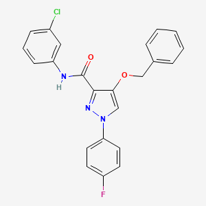 molecular formula C23H17ClFN3O2 B2407389 4-(benzyloxy)-N-(3-chlorophenyl)-1-(4-fluorophenyl)-1H-pyrazole-3-carboxamide CAS No. 1211830-87-3