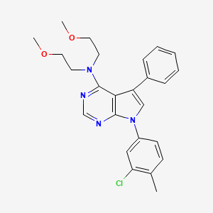 7-(3-chloro-4-methylphenyl)-N,N-bis(2-methoxyethyl)-5-phenyl-7H-pyrrolo[2,3-d]pyrimidin-4-amine