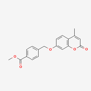 molecular formula C19H16O5 B2407395 Methyl-4-{[(4-Methyl-2-oxo-2H-chromen-7-yl)oxy]methyl}benzoat CAS No. 313470-94-9