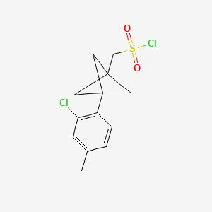 [3-(2-Chloro-4-methylphenyl)-1-bicyclo[1.1.1]pentanyl]methanesulfonyl chloride