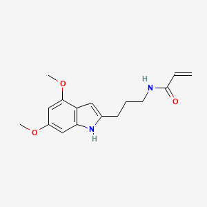 molecular formula C16H20N2O3 B2407414 N-[3-(4,6-dimethoxy-1H-indol-2-yl)propyl]prop-2-enamide CAS No. 2094312-47-5