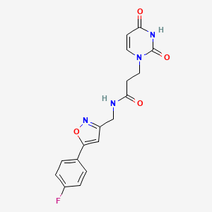 3-(2,4-dioxo-3,4-dihydropyrimidin-1(2H)-yl)-N-((5-(4-fluorophenyl)isoxazol-3-yl)methyl)propanamide