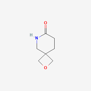 molecular formula C7H11NO2 B2407417 2-Oxa-8-azaspiro[3.5]nonan-7-one CAS No. 2107269-40-7