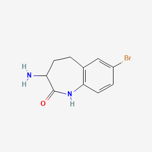 molecular formula C10H11BrN2O B2407424 3-Amino-7-bromo-1,3,4,5-tetrahydrobenzo[b]azepin-2-one CAS No. 958292-28-9